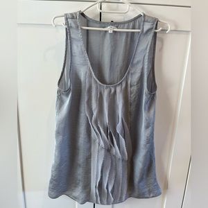 GAP Silver Sleeveless Blouse Sz Med